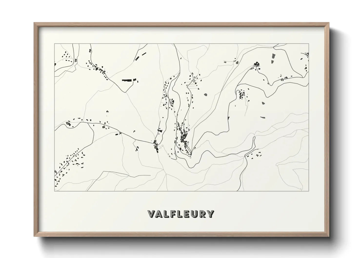 Une affiche de carte sur Valfleury