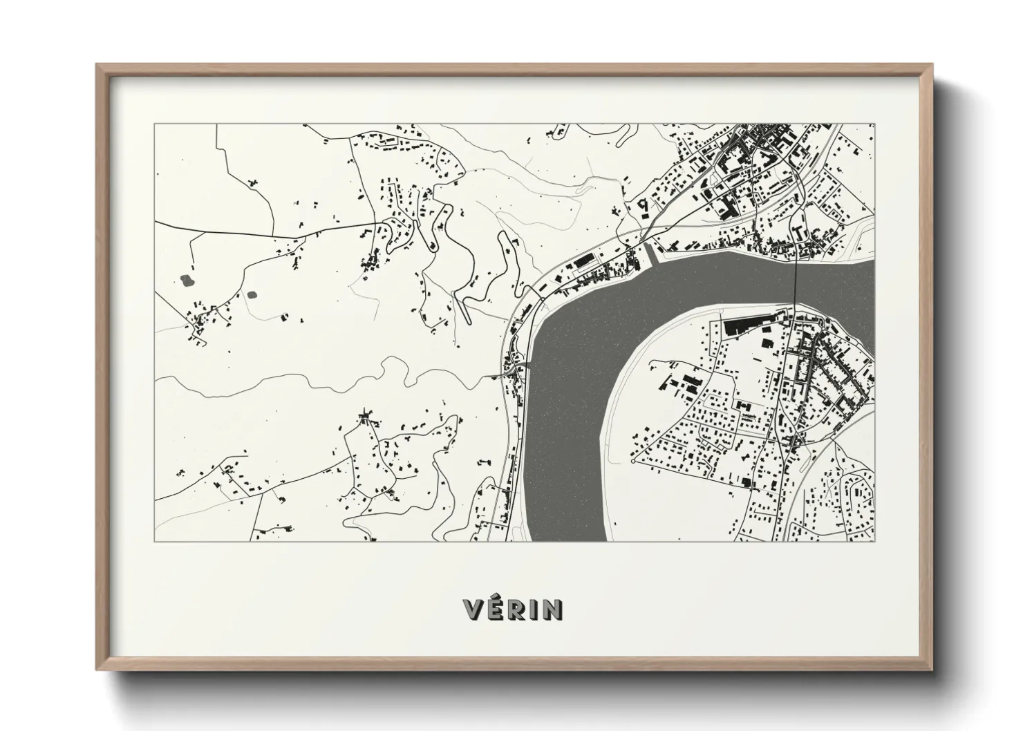 Une affiche de carte sur Vérin