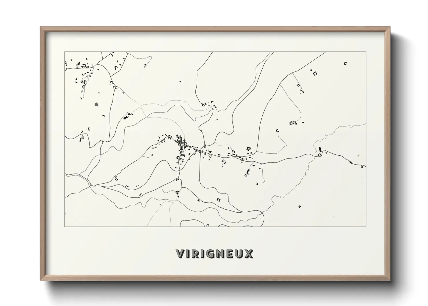 Une affiche de carte sur Virigneux