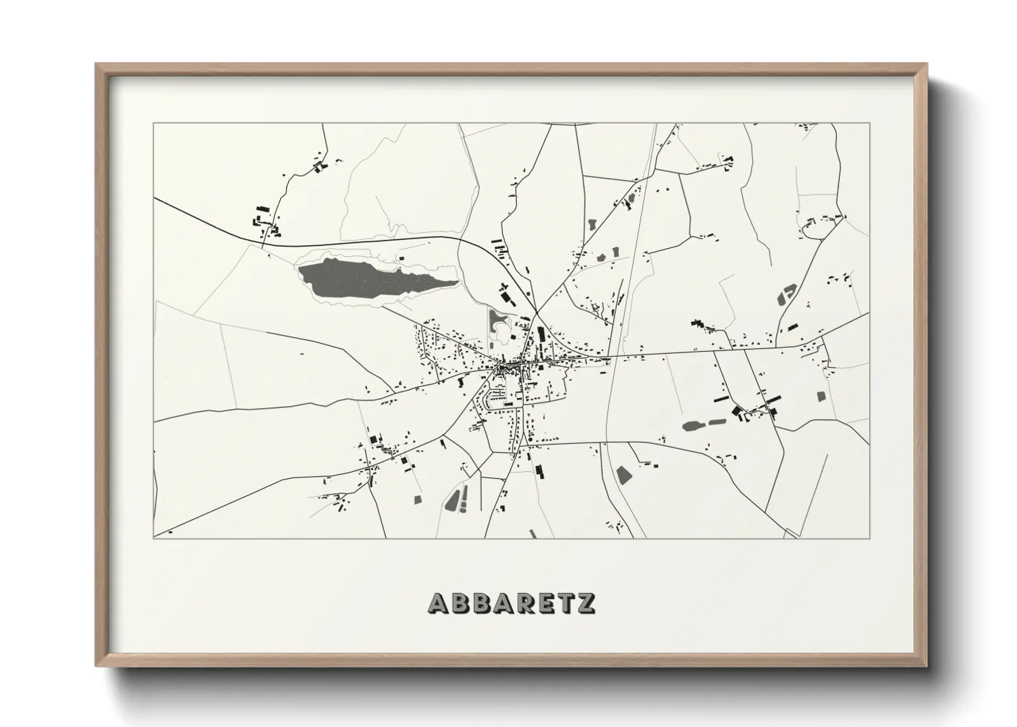 Une affiche de carte sur Abbaretz