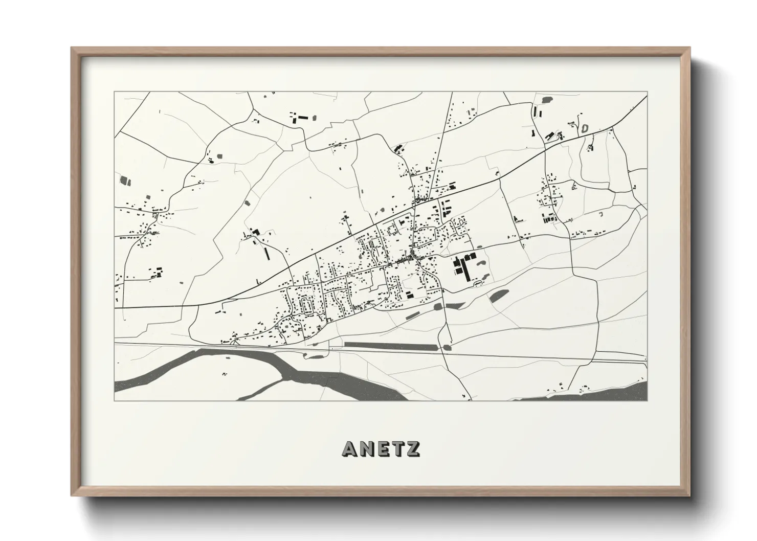 Une affiche de carte sur Anetz