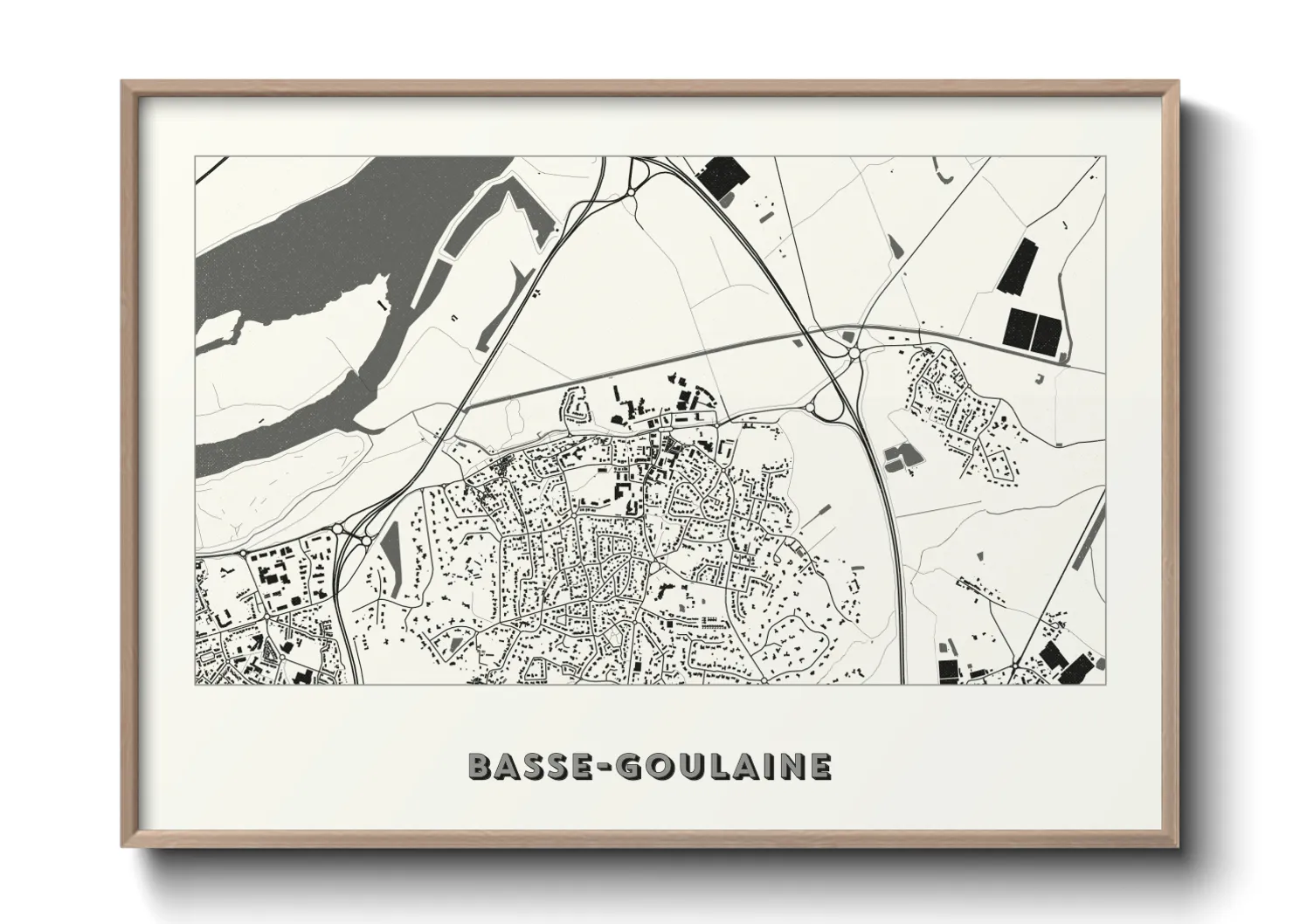 Une affiche de carte sur Basse-Goulaine