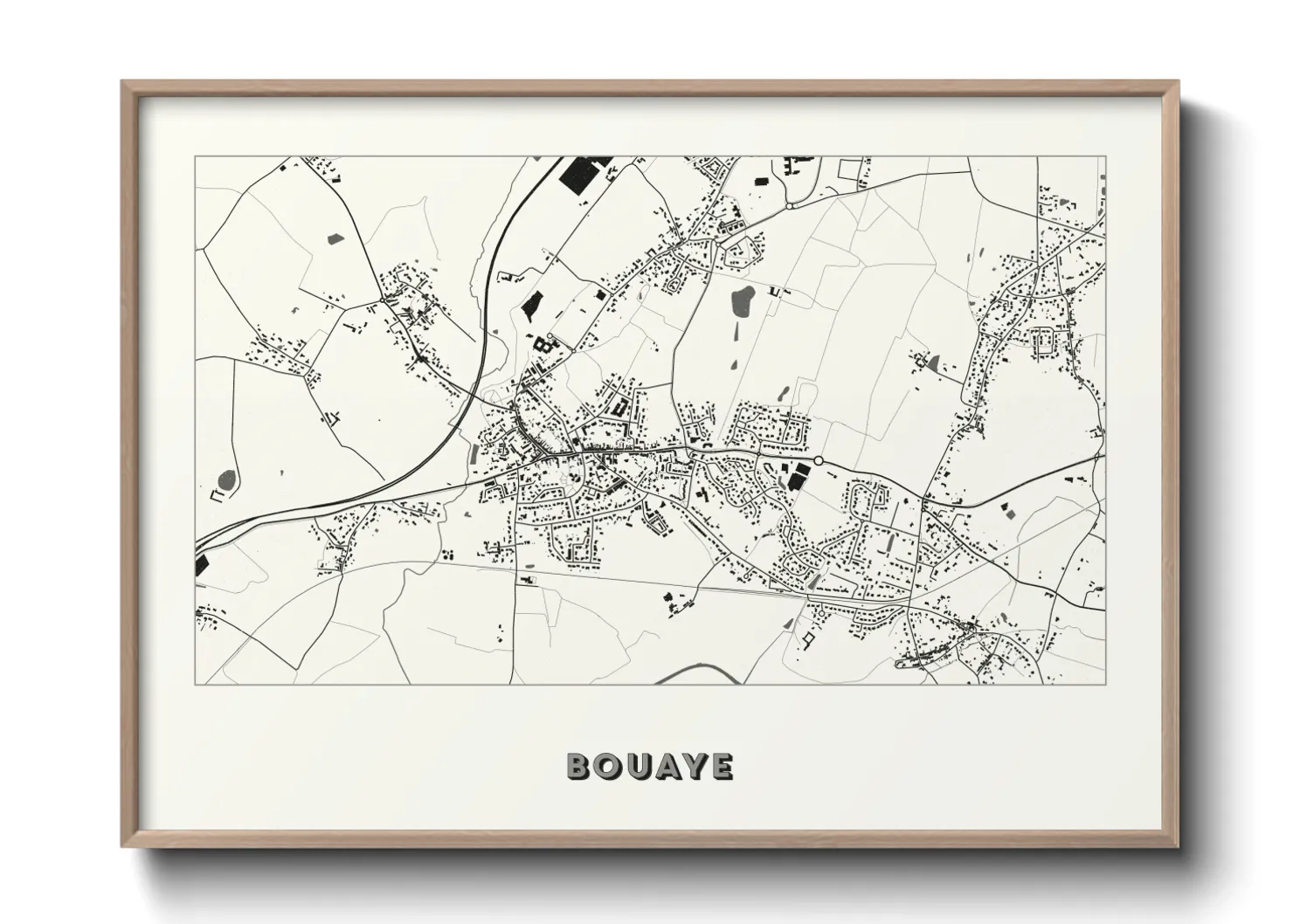 Une affiche de carte sur Bouaye