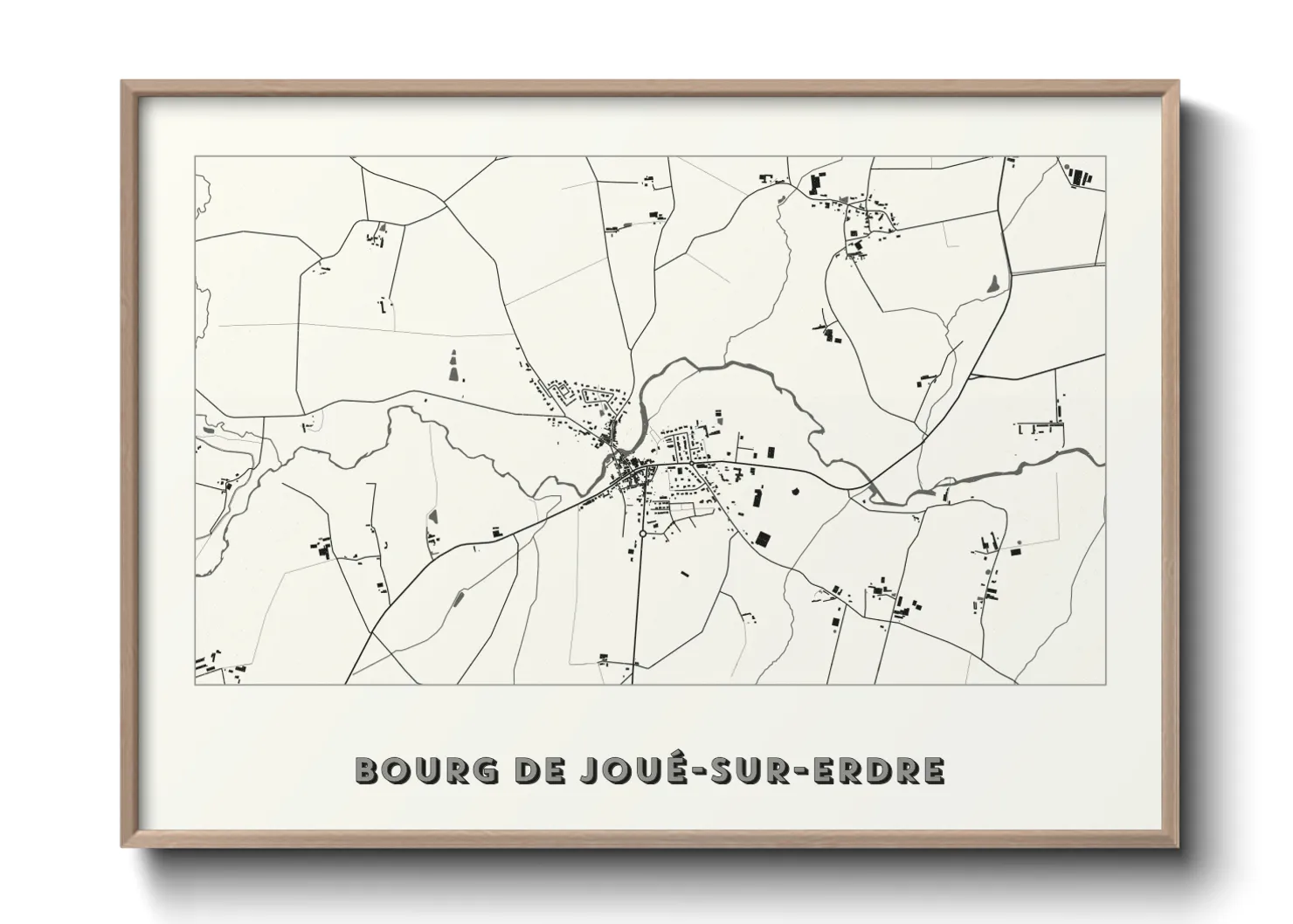 Une affiche de carte sur Bourg de Joué-sur-Erdre