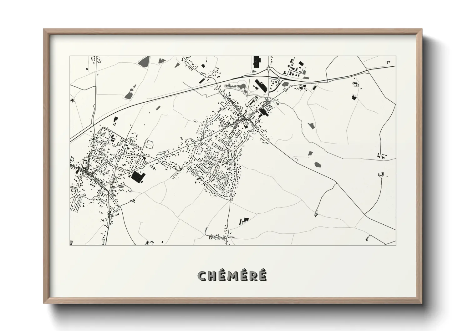 Une affiche de carte sur Chéméré