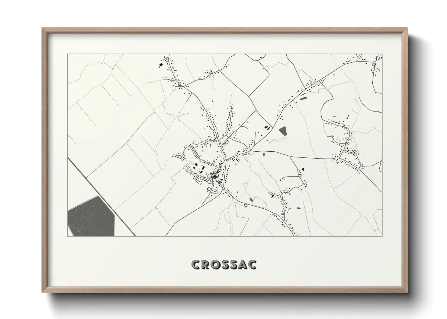 Une affiche de carte sur Crossac