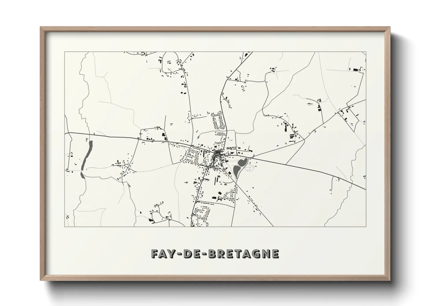 Une affiche de carte sur Fay-de-Bretagne