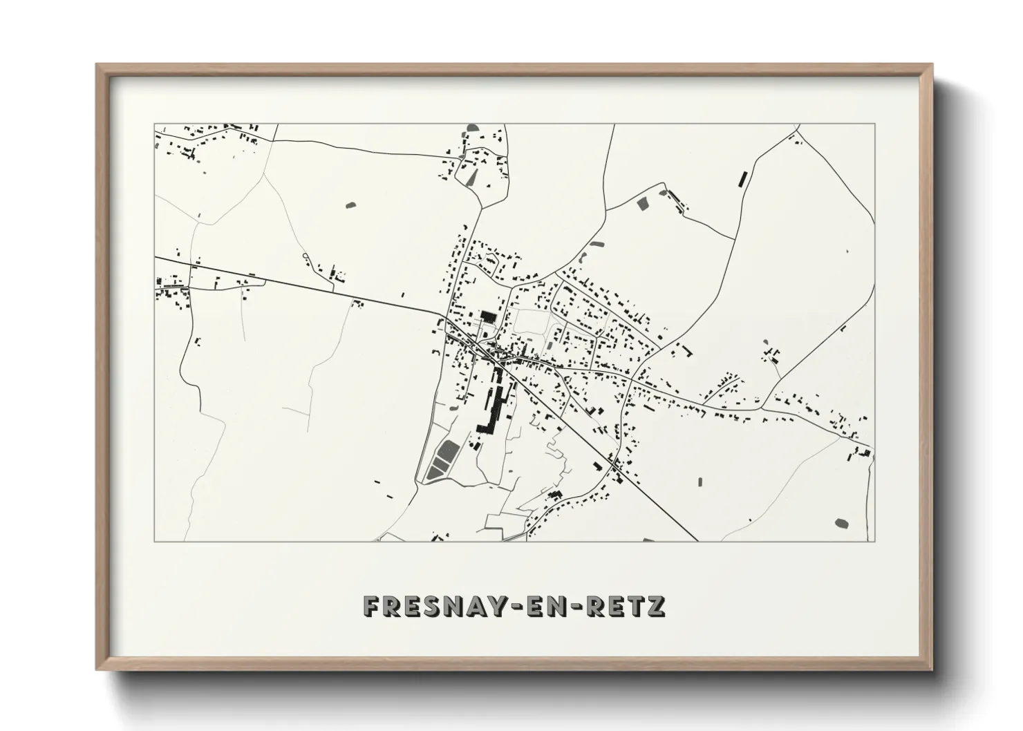 Une affiche de carte sur Fresnay-en-Retz