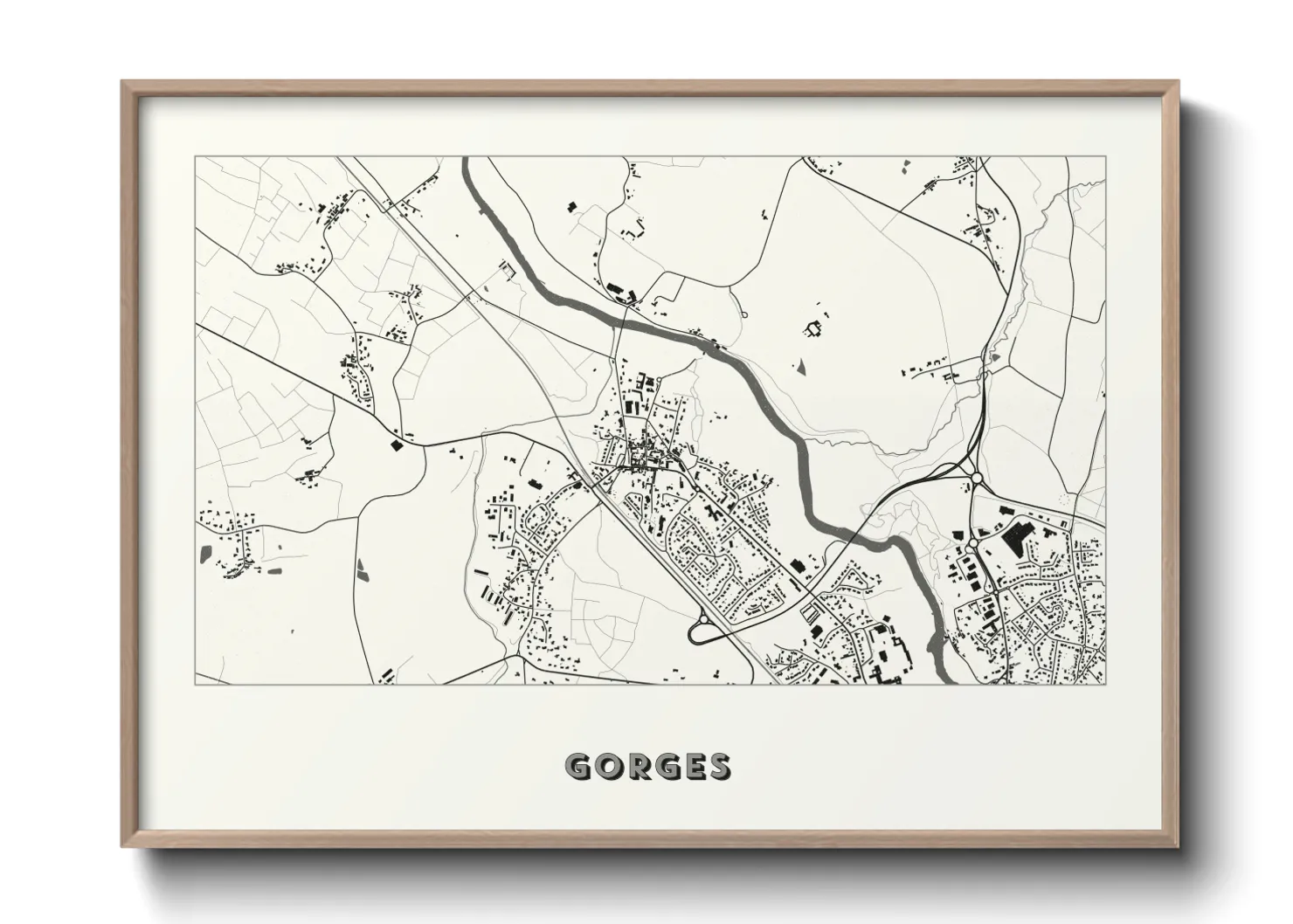 Une affiche de carte sur Gorges