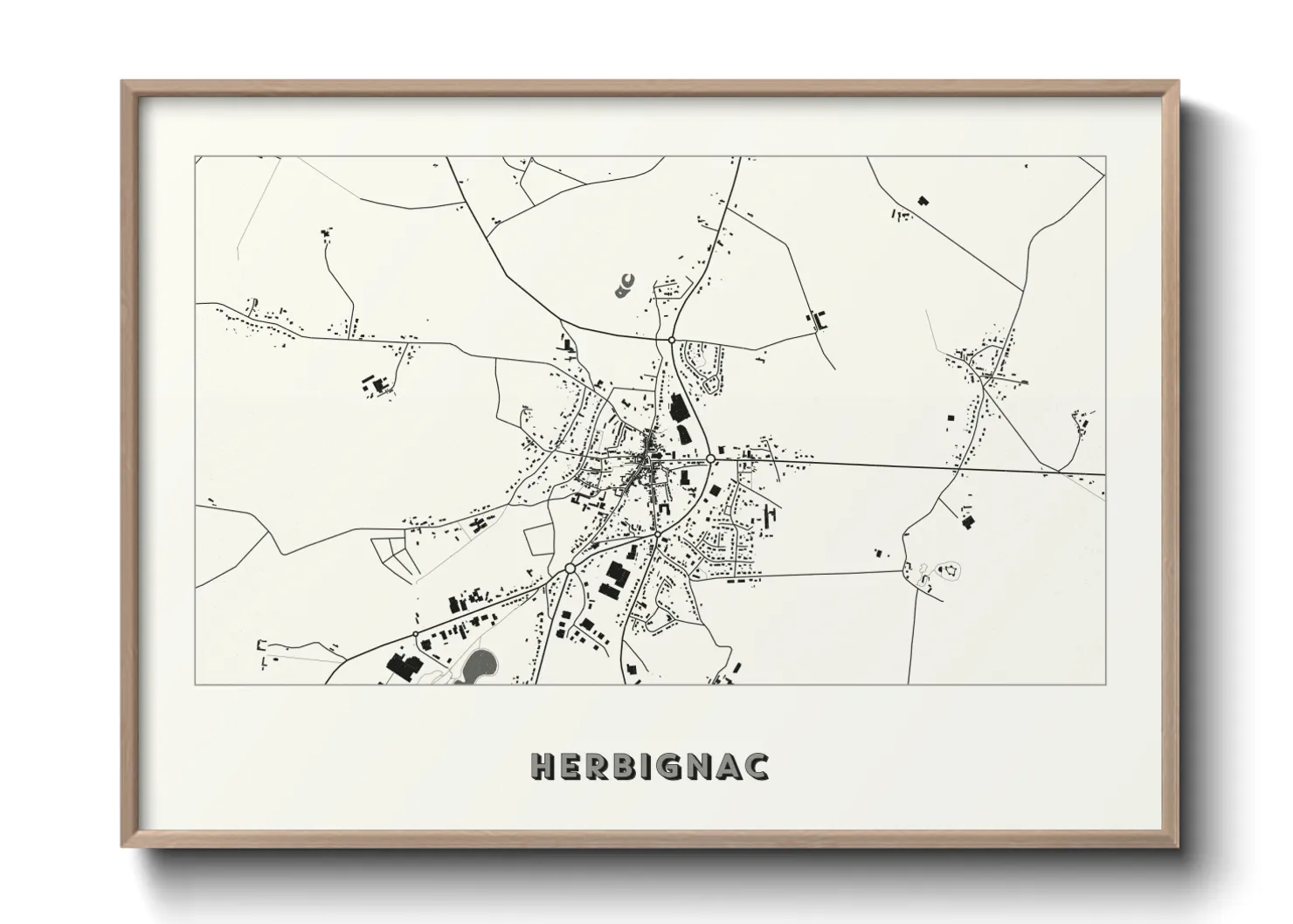 Une affiche de carte sur Herbignac