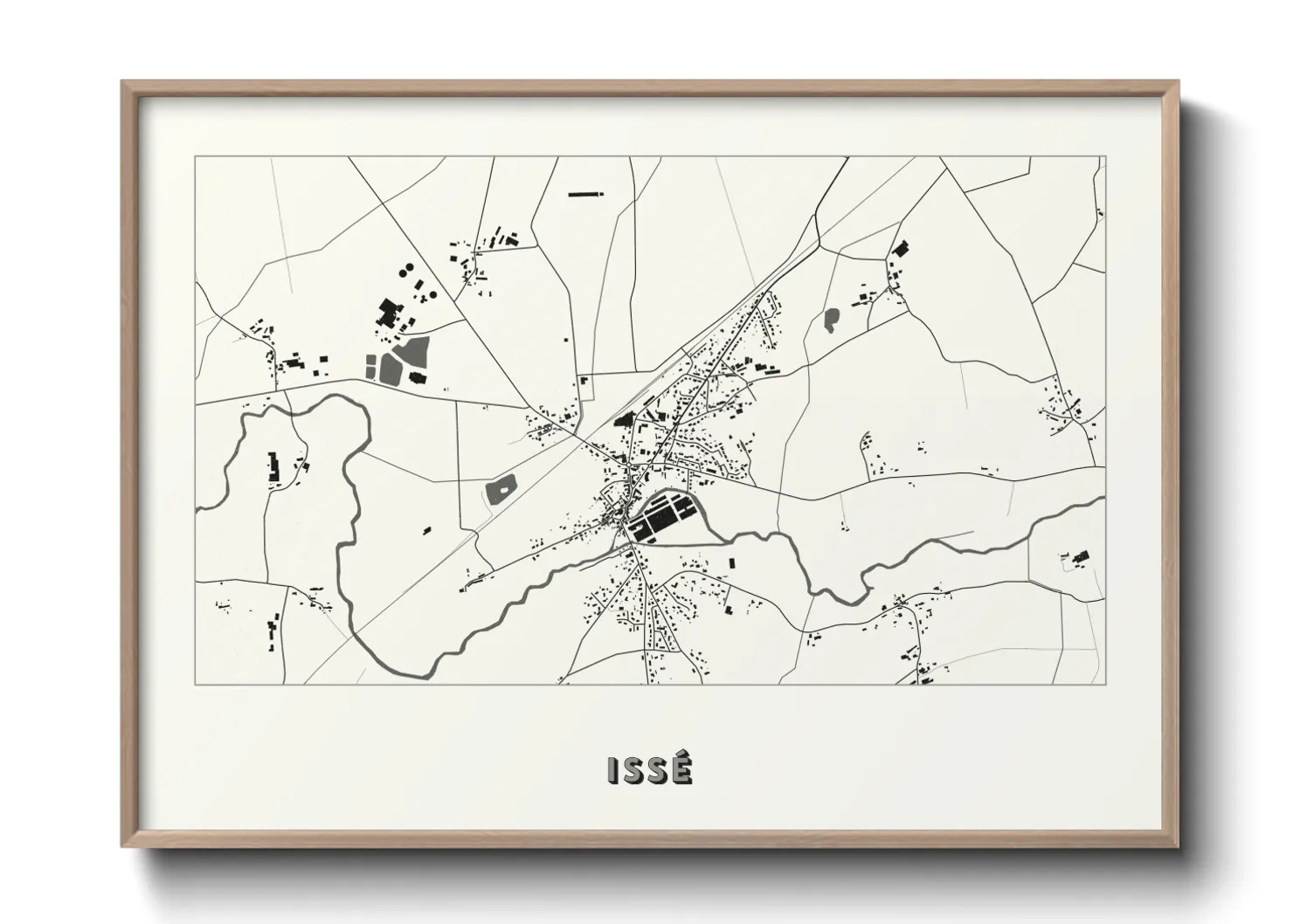 Une affiche de carte sur Issé
