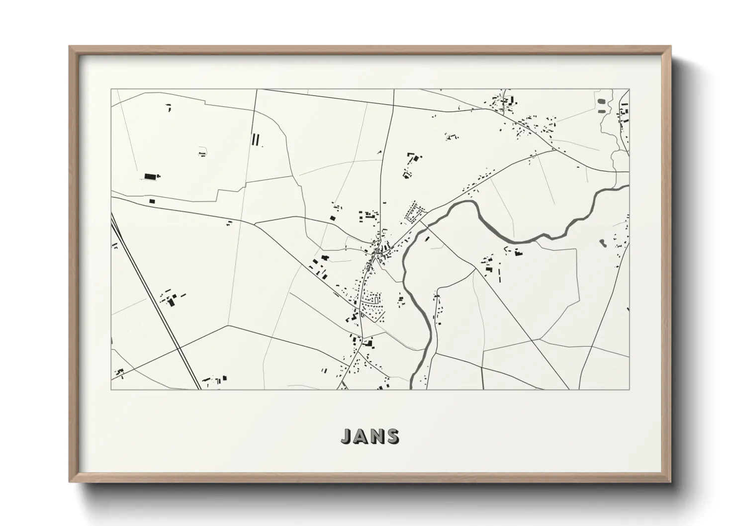 Une affiche de carte sur Jans