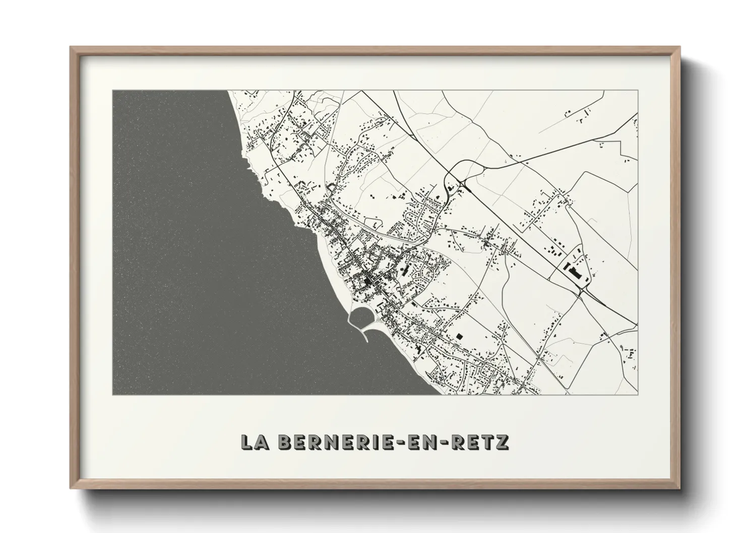 Une affiche de carte sur La Bernerie-en-Retz