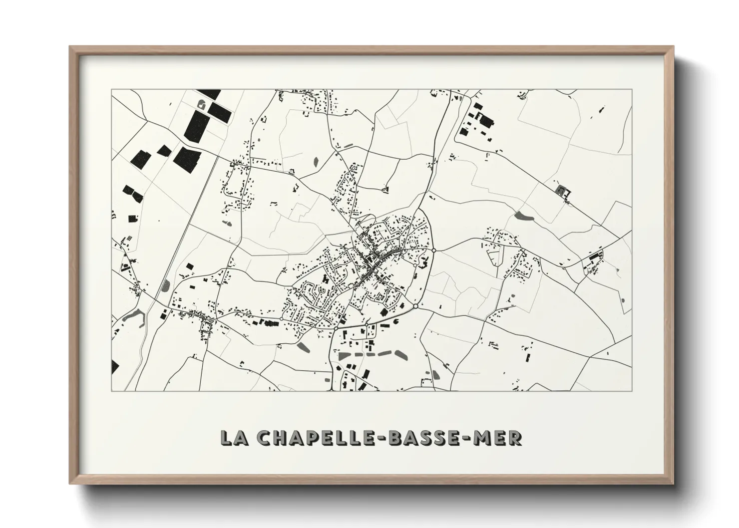 Une affiche de carte sur La Chapelle-Basse-Mer