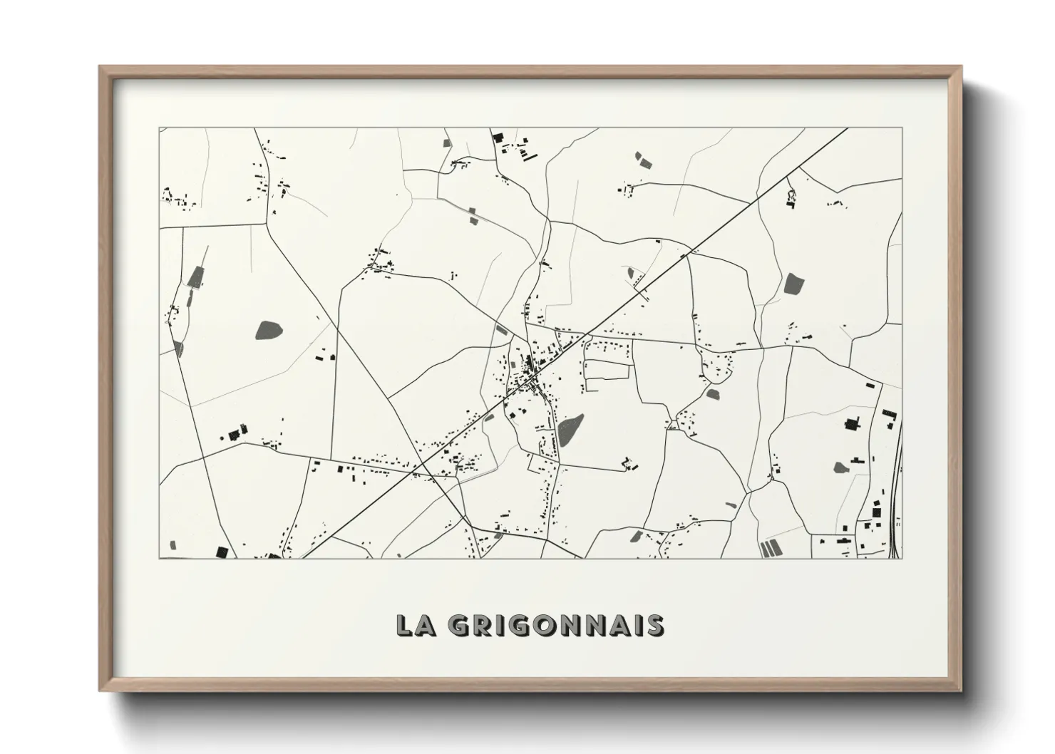Une affiche de carte sur La Grigonnais