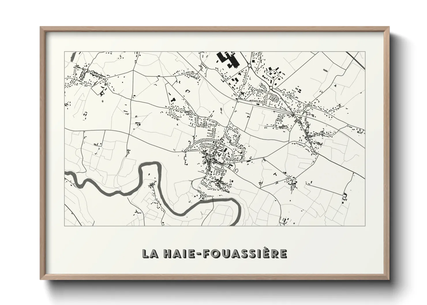 Une affiche de carte sur La Haie-Fouassière