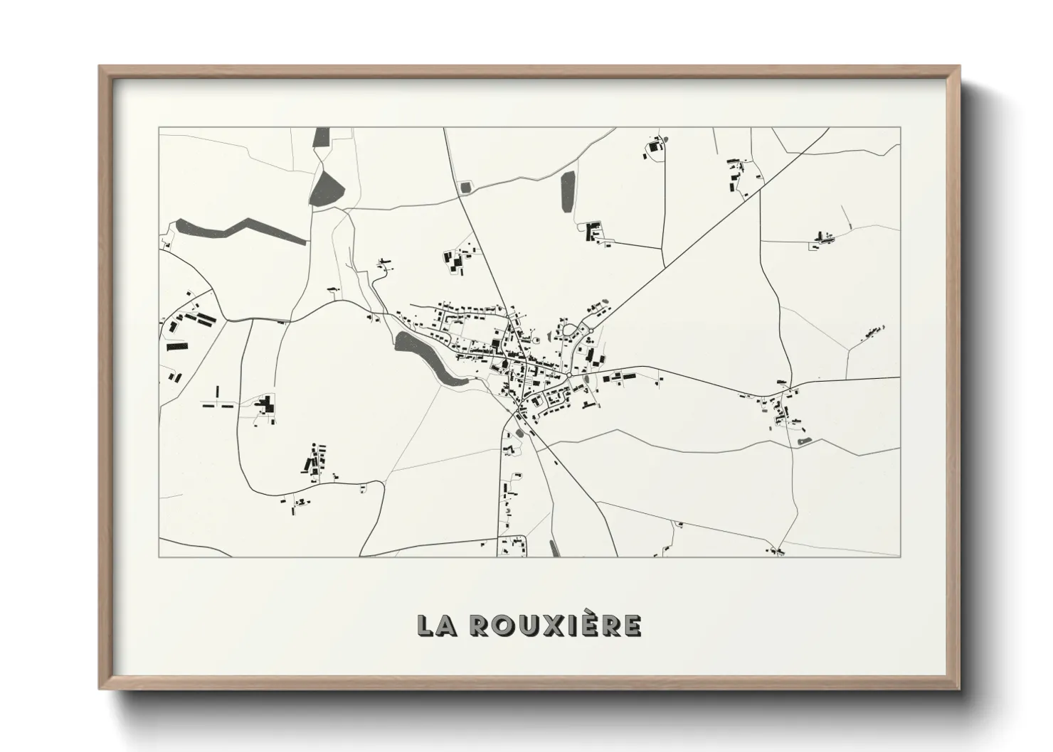 Une affiche de carte sur La Rouxière