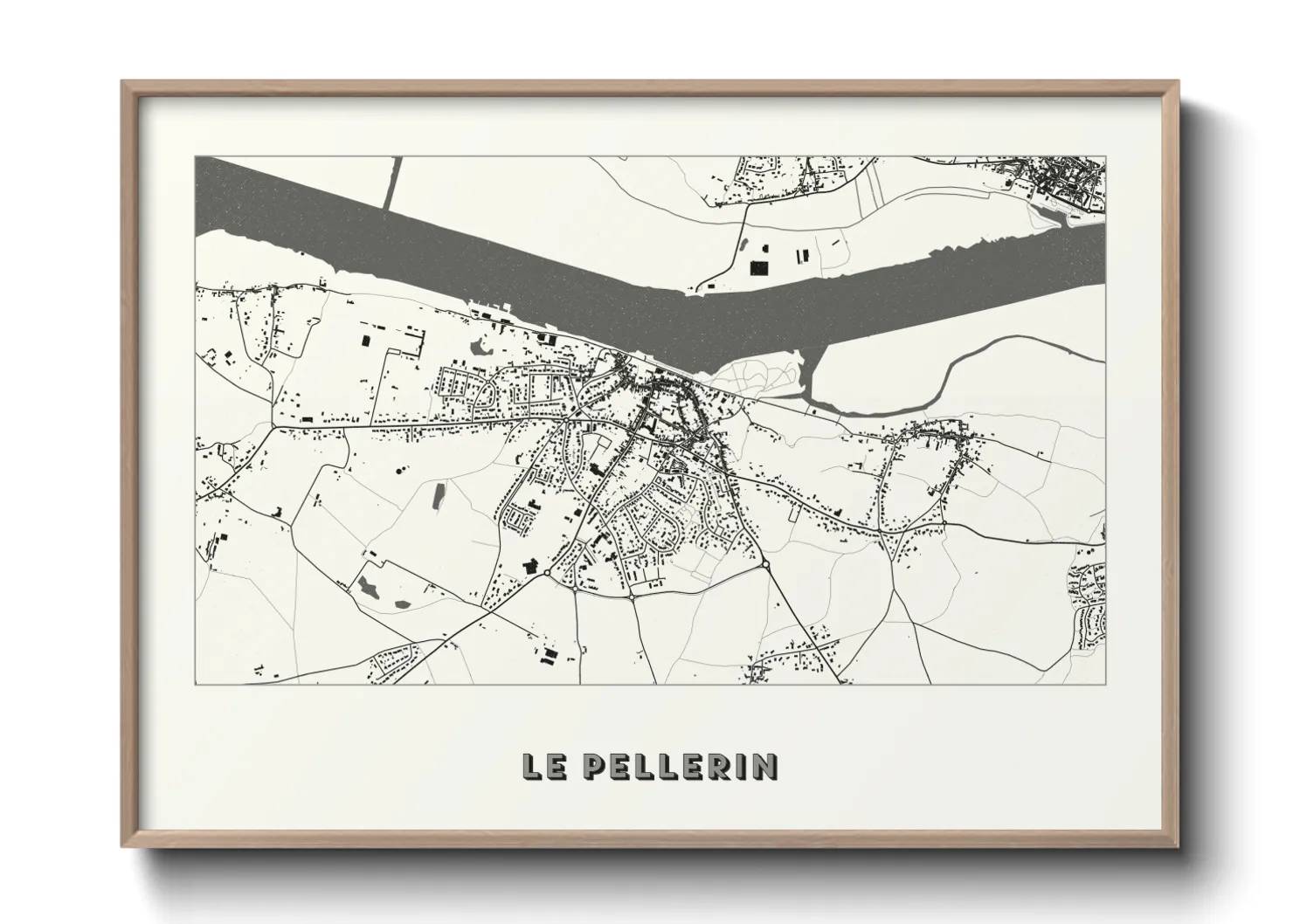 Une affiche de carte sur Le Pellerin