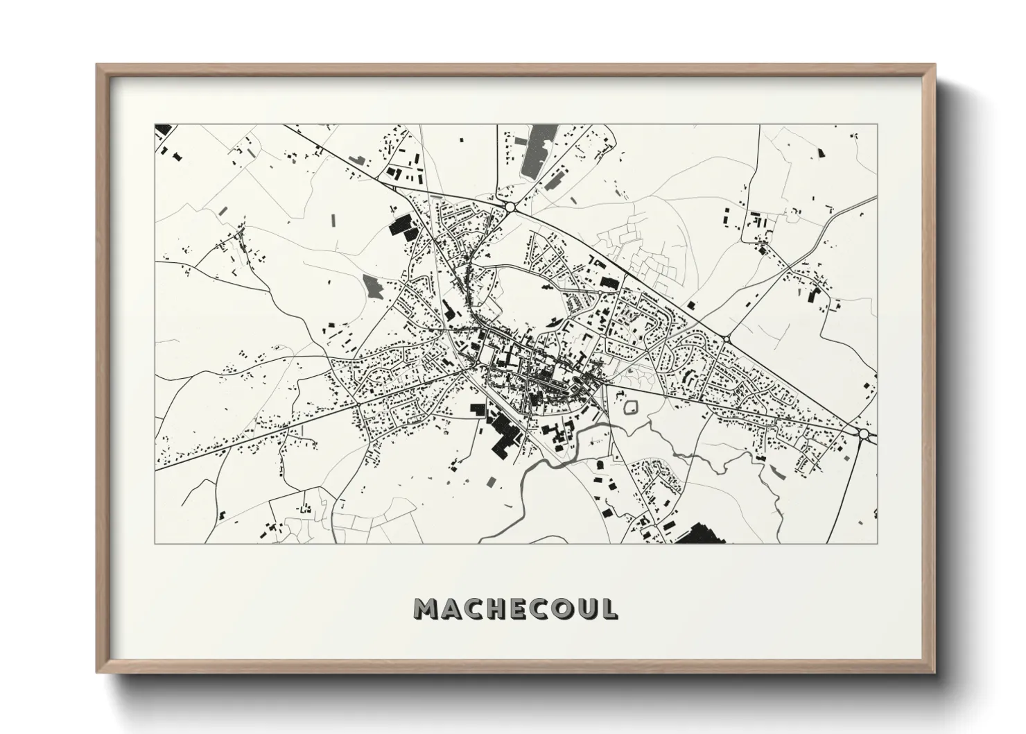 Une affiche de carte sur Machecoul