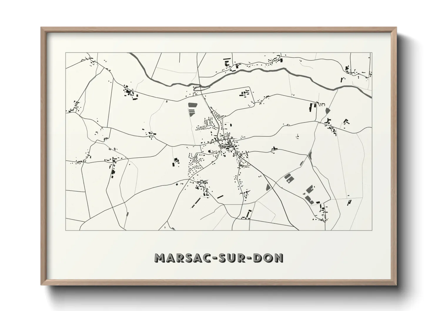 Une affiche de carte sur Marsac-sur-Don