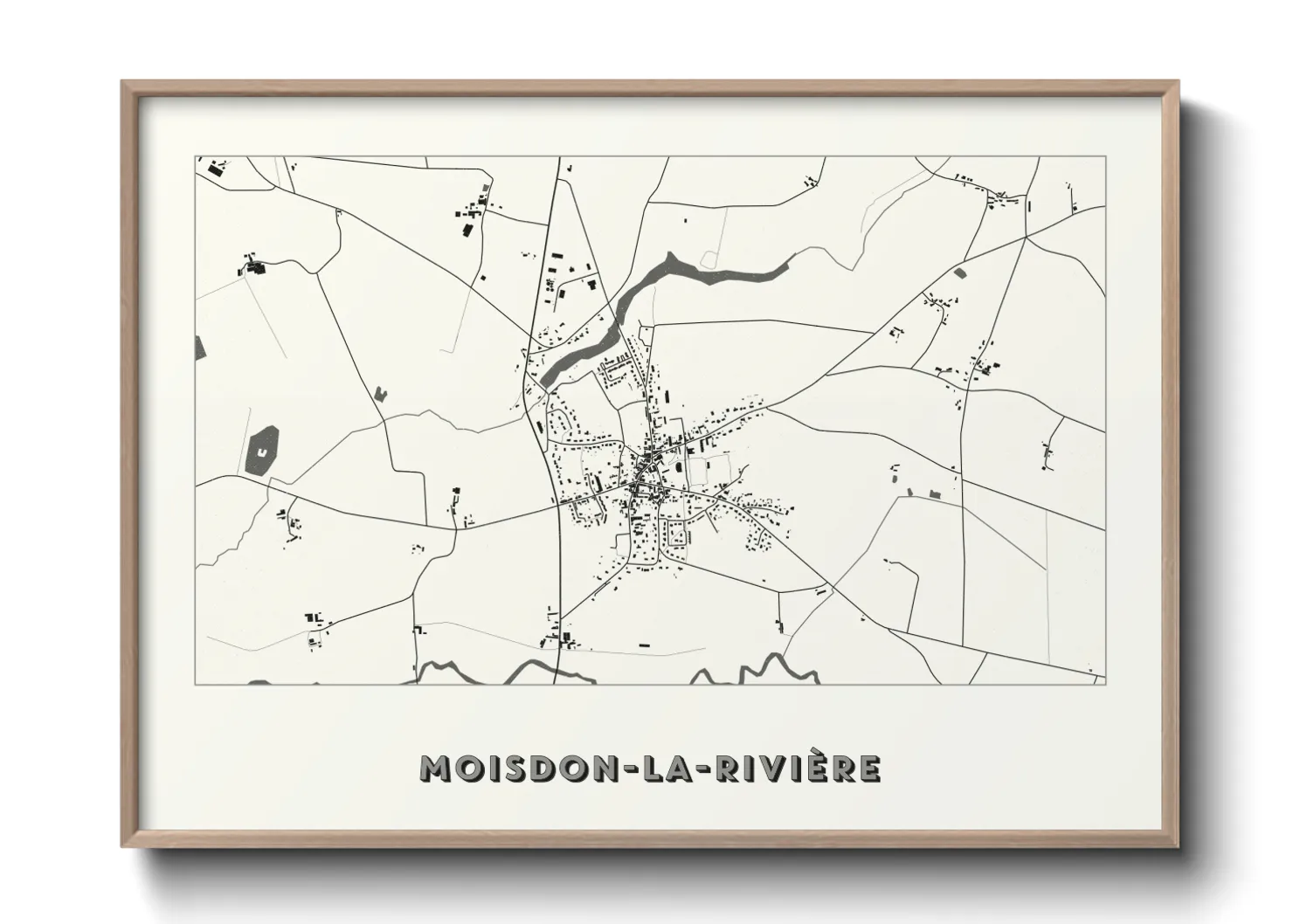 Une affiche de carte sur Moisdon-la-Rivière