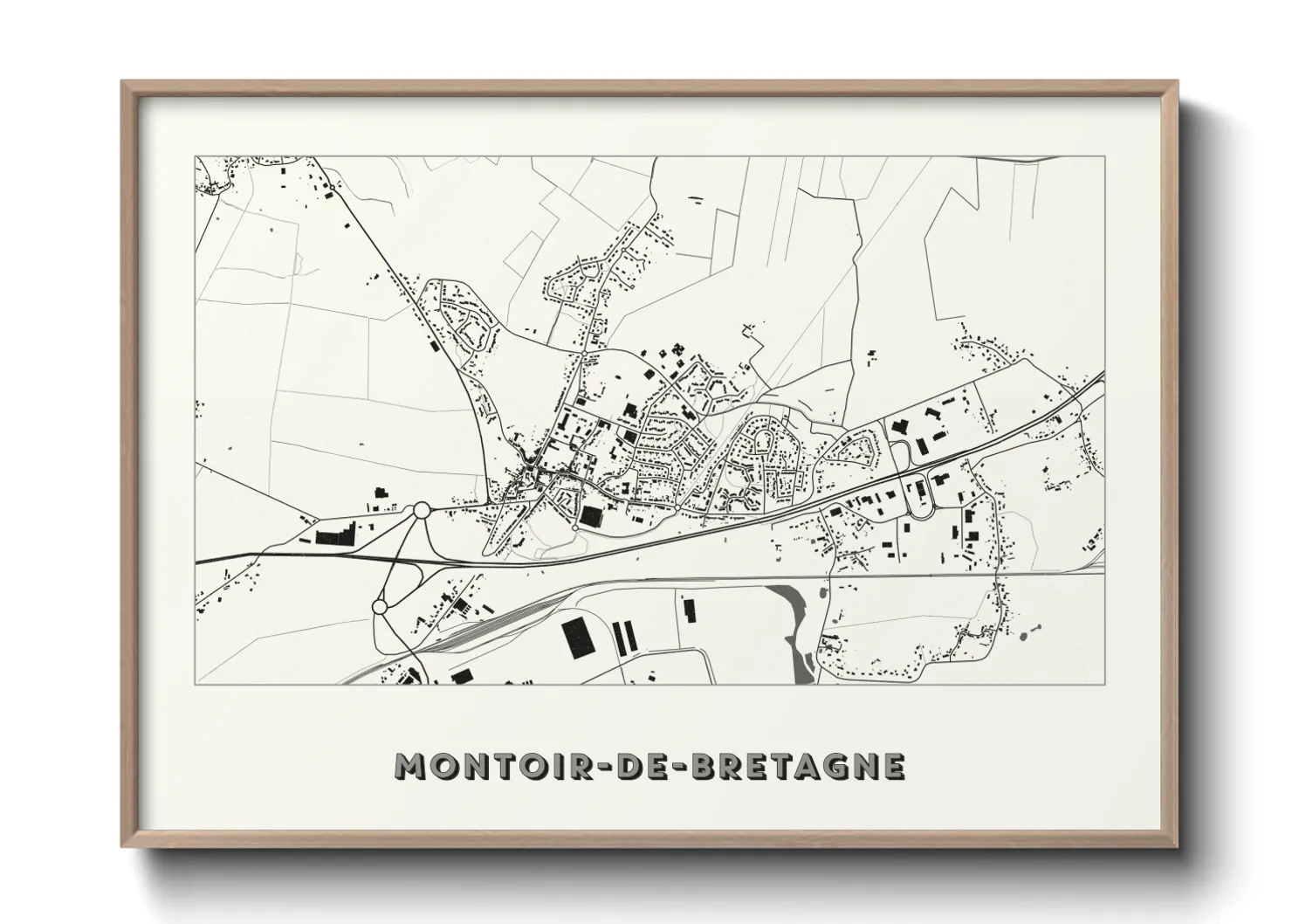 Une affiche de carte sur Montoir-de-Bretagne