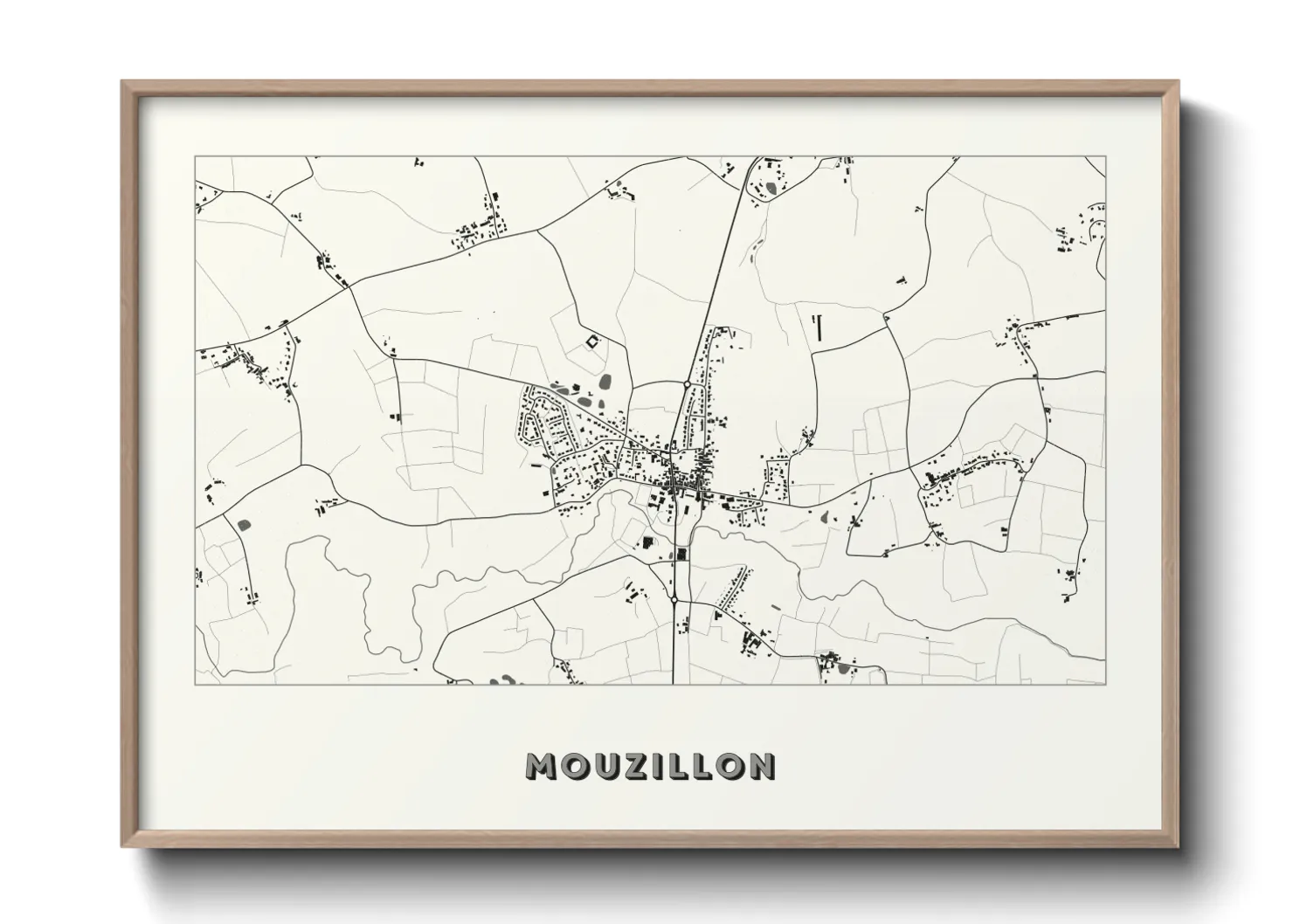 Une affiche de carte sur Mouzillon