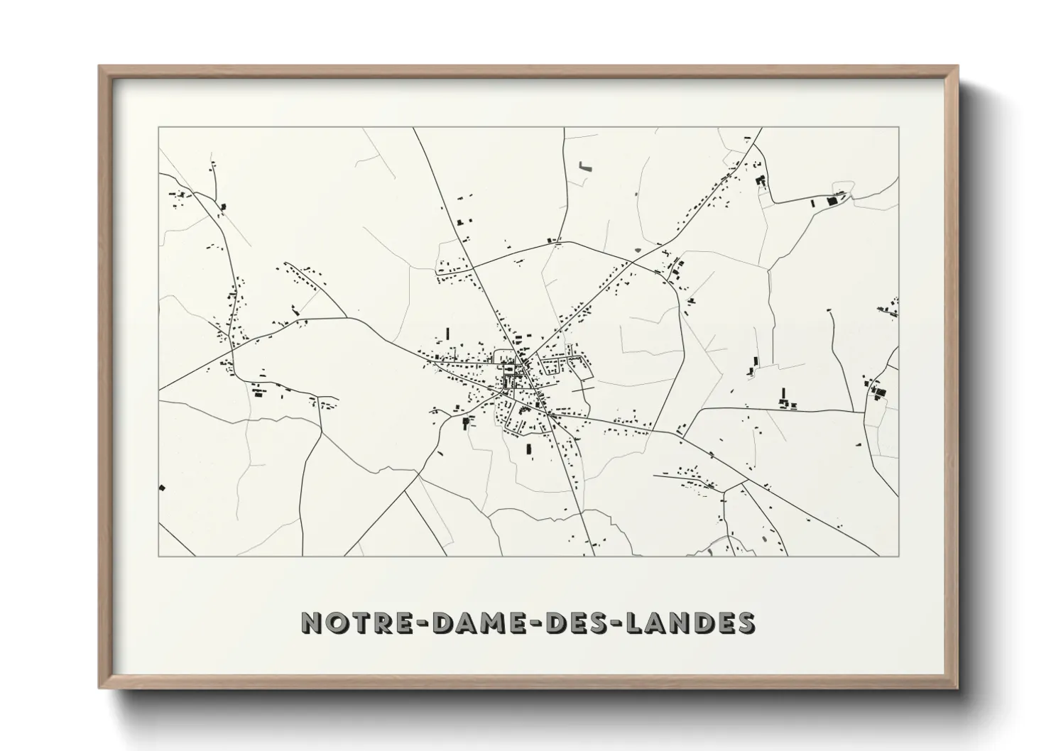 Une affiche de carte sur Notre-Dame-des-Landes