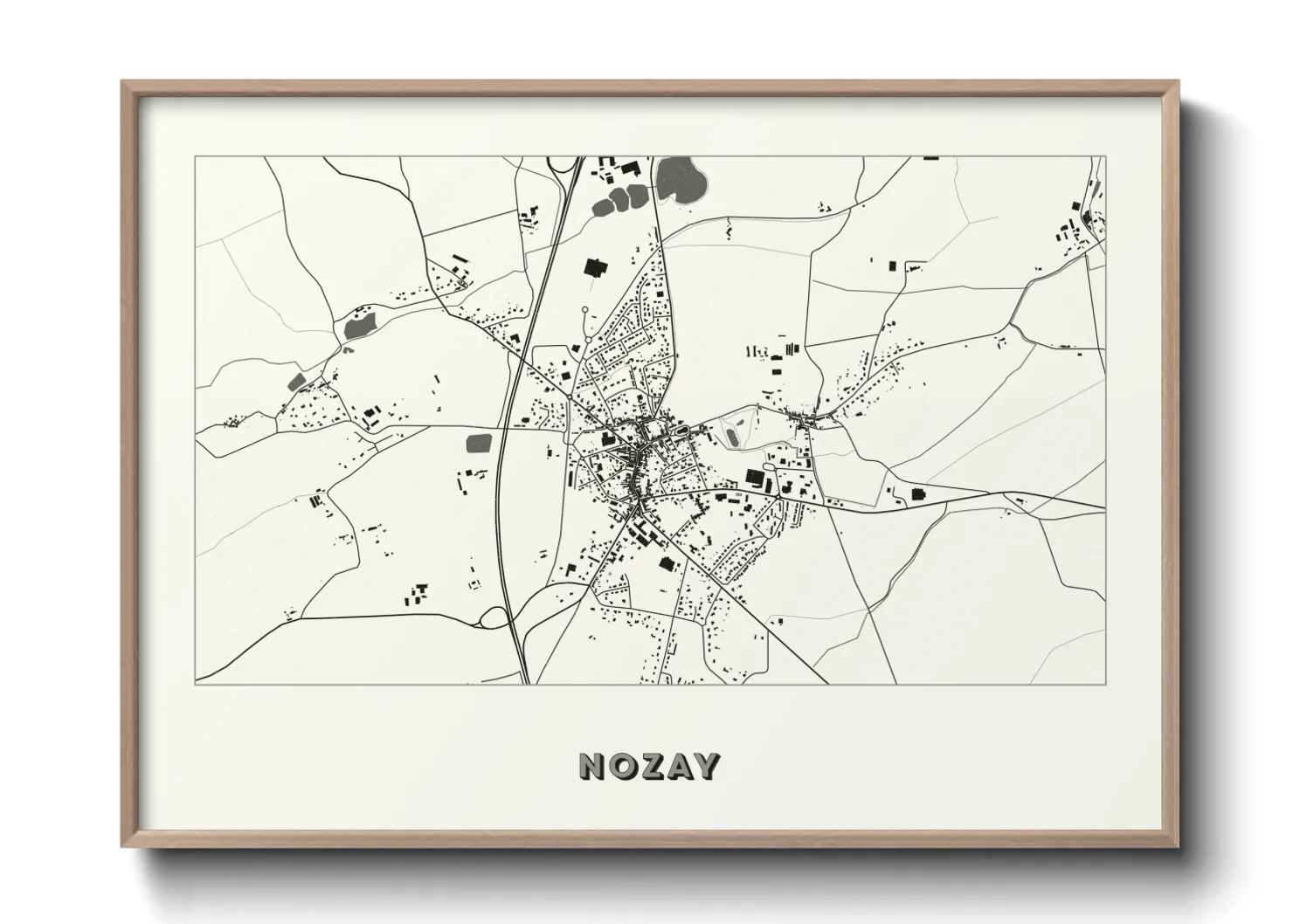 Une affiche de carte sur Nozay