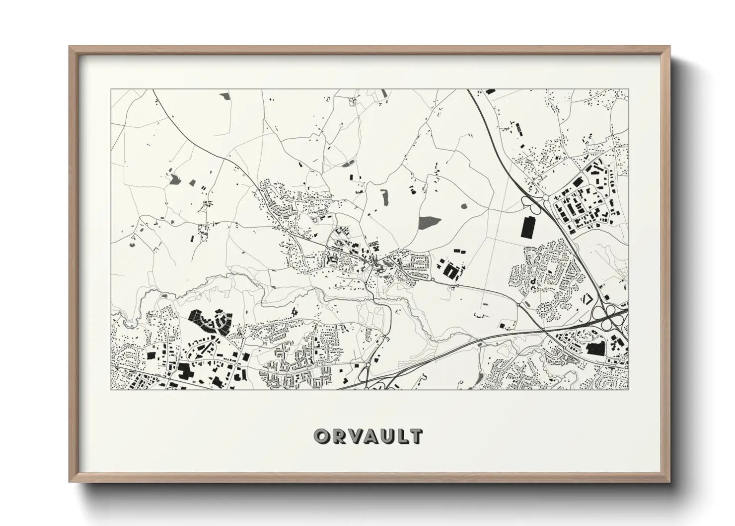 Une affiche de carte sur Orvault