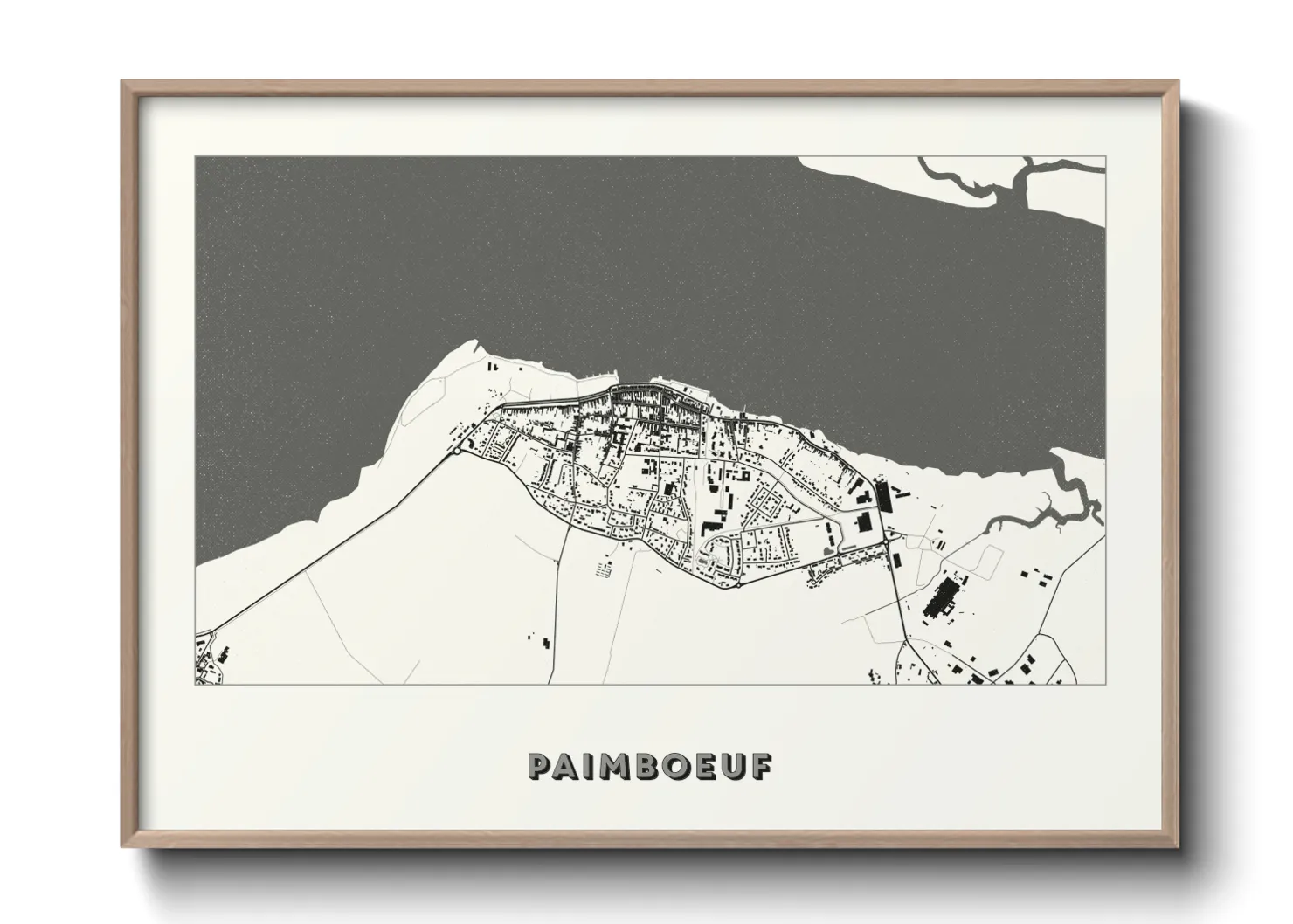 Une affiche de carte sur Paimboeuf