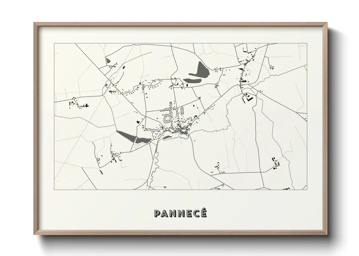 Une affiche de carte sur Pannecé