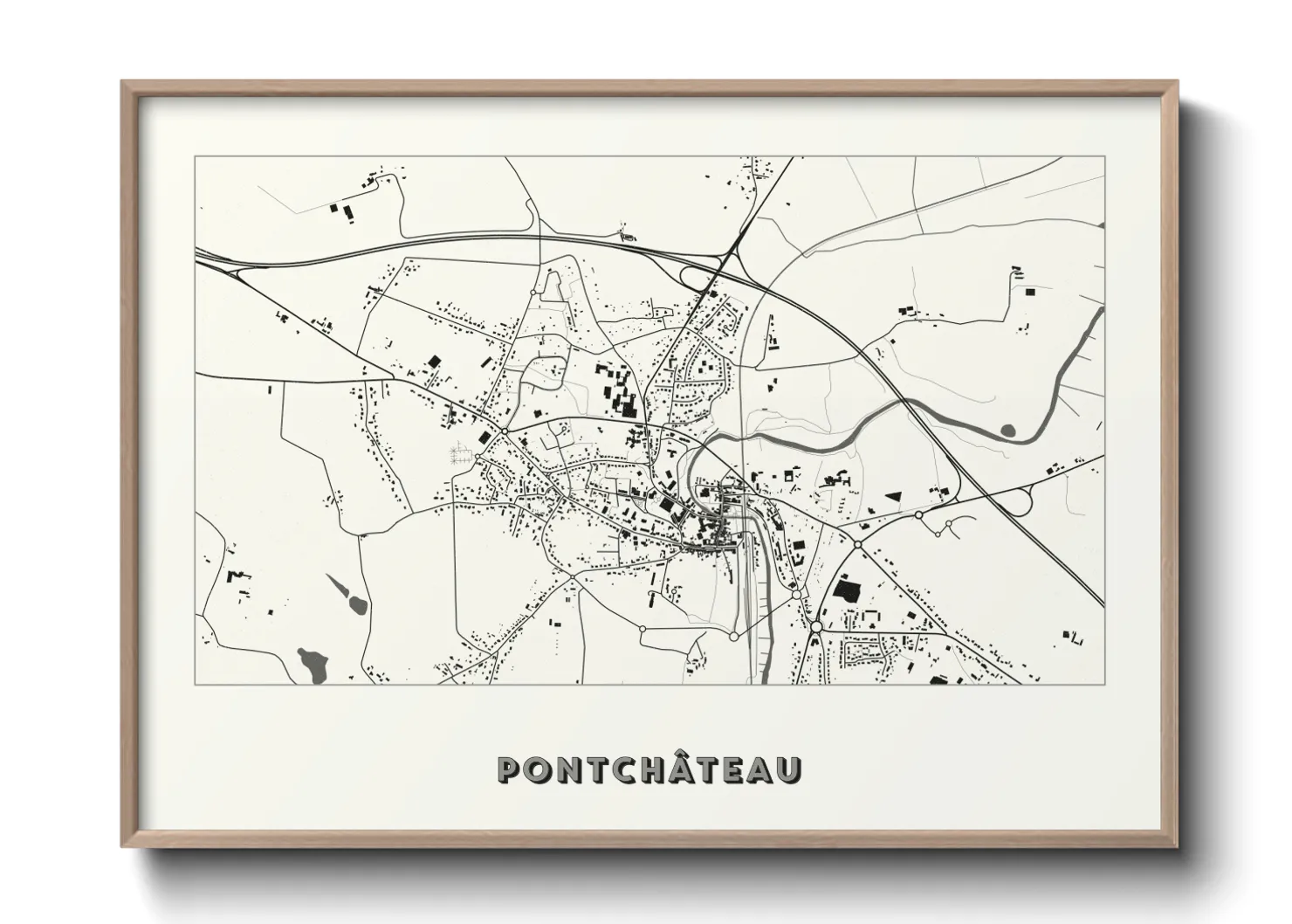 Une affiche de carte sur Pontchâteau