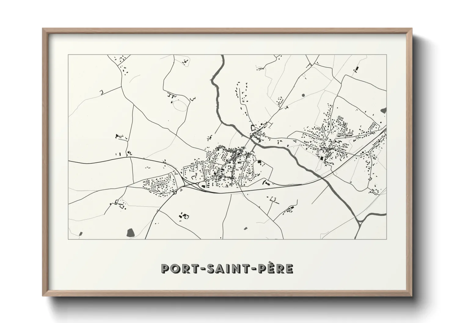 Une affiche de carte sur Port-Saint-Père