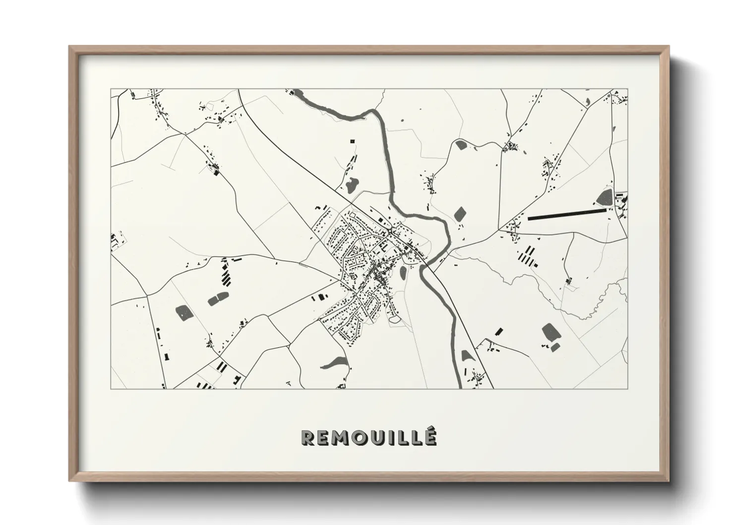 Une affiche de carte sur Remouillé