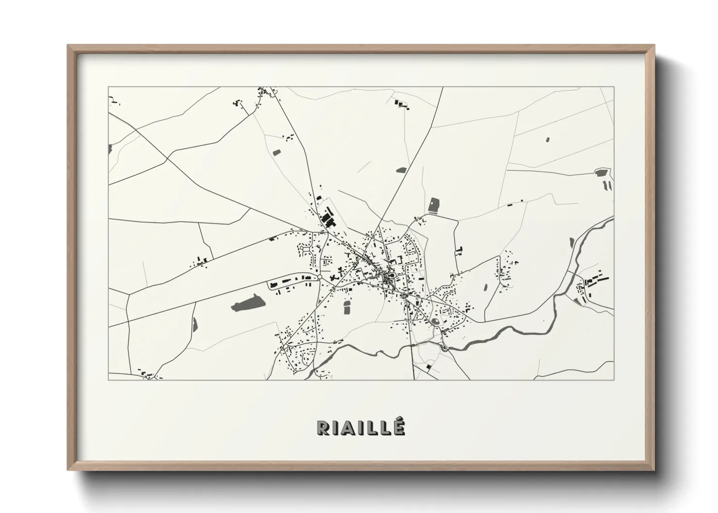 Une affiche de carte sur Riaillé