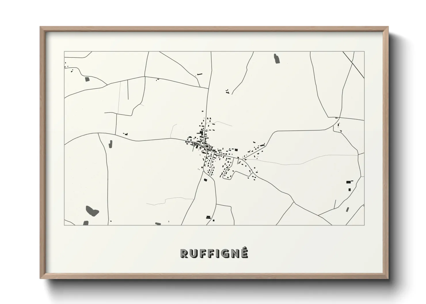 Une affiche de carte sur Ruffigné