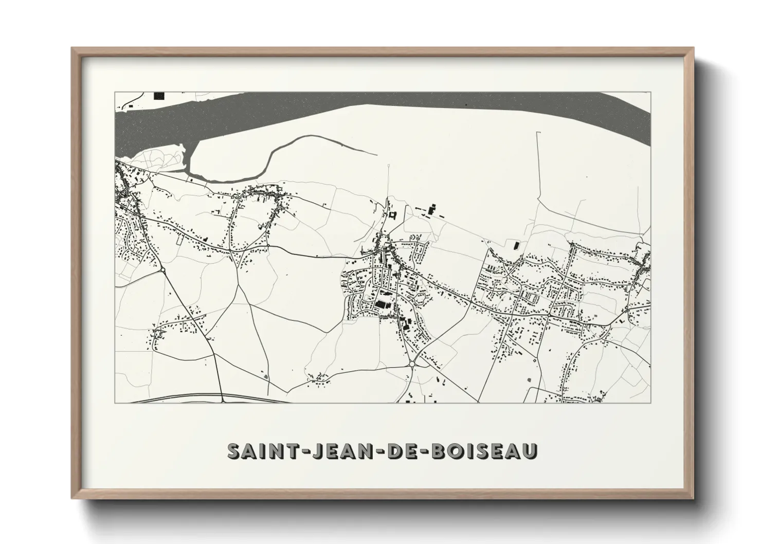 Une affiche de carte sur Saint-Jean-de-Boiseau