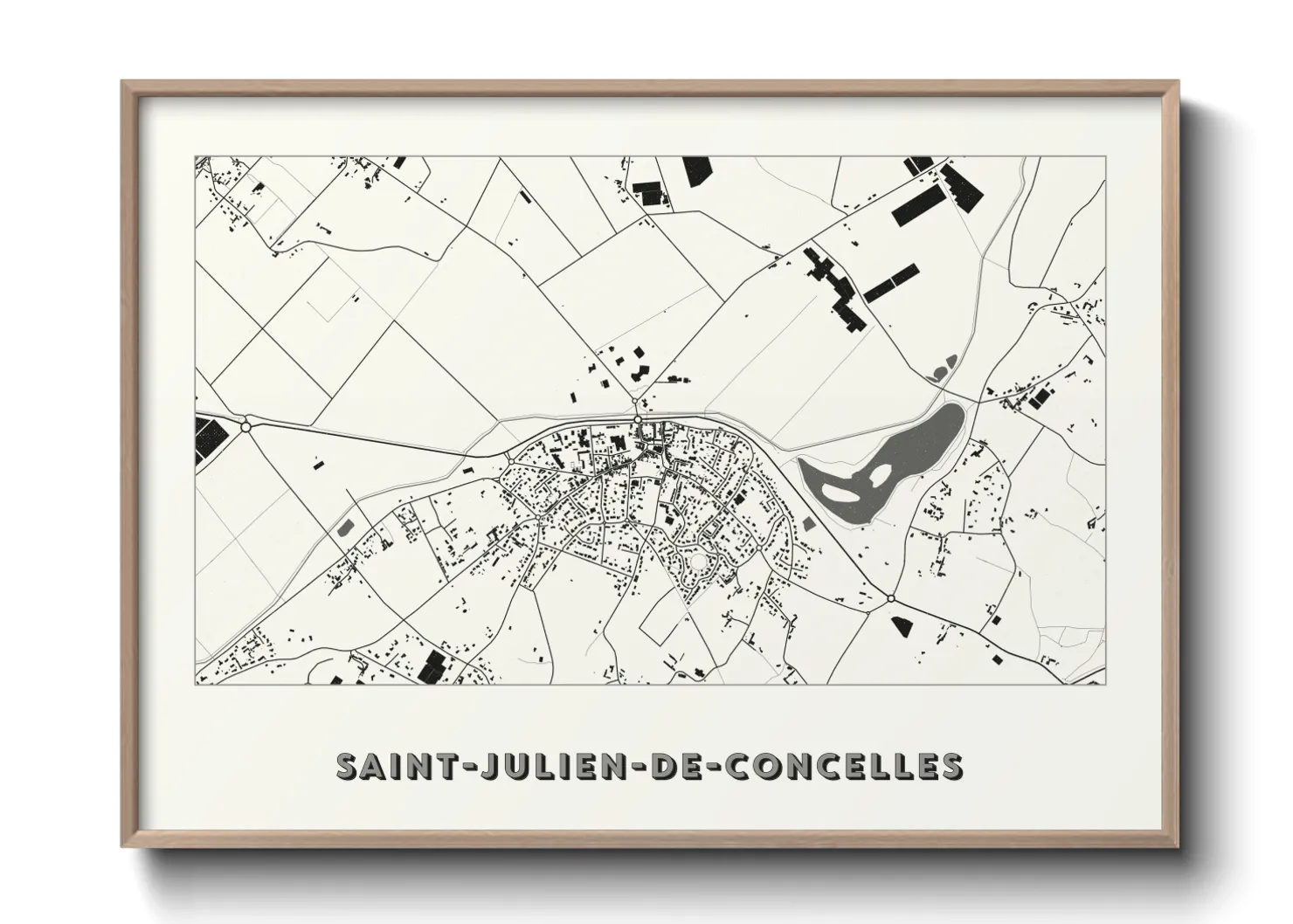 Une affiche de carte sur Saint-Julien-de-Concelles