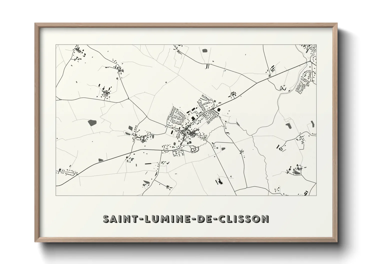 Une affiche de carte sur Saint-Lumine-de-Clisson