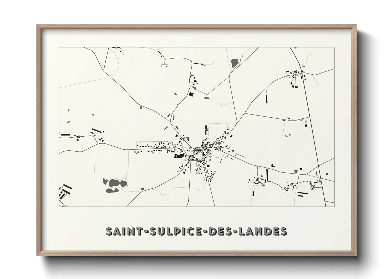 Une affiche de carte sur Saint-Sulpice-des-Landes