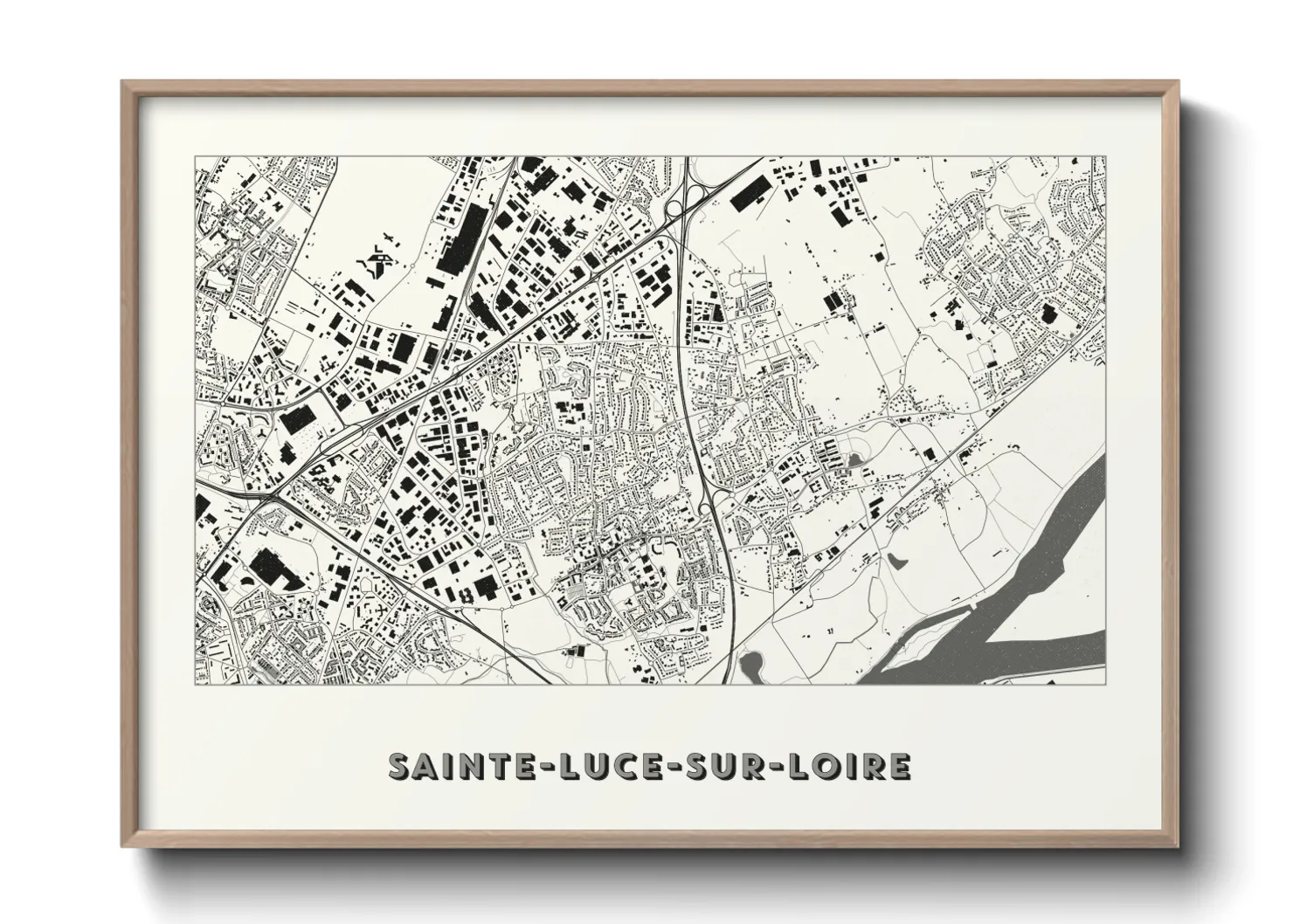 Une affiche de carte sur Sainte-Luce-sur-Loire