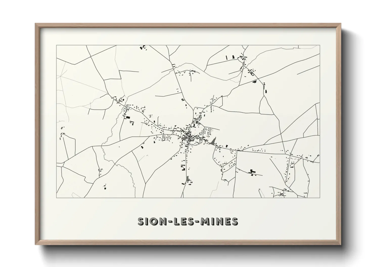 Une affiche de carte sur Sion-les-Mines