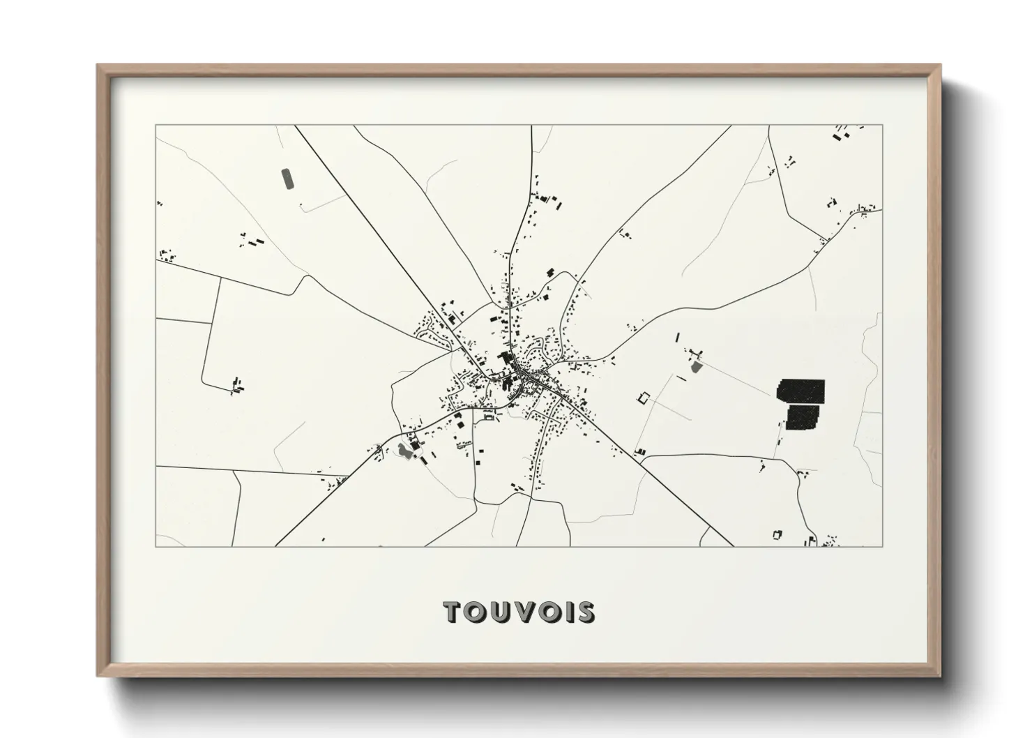 Une affiche de carte sur Touvois