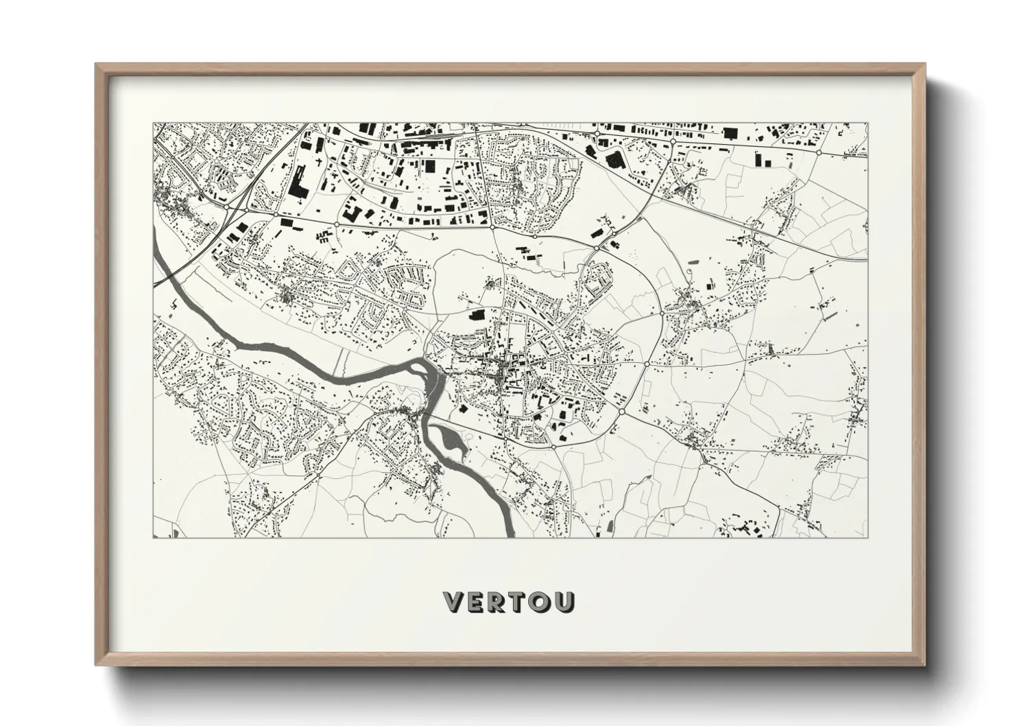 Une affiche de carte sur Vertou