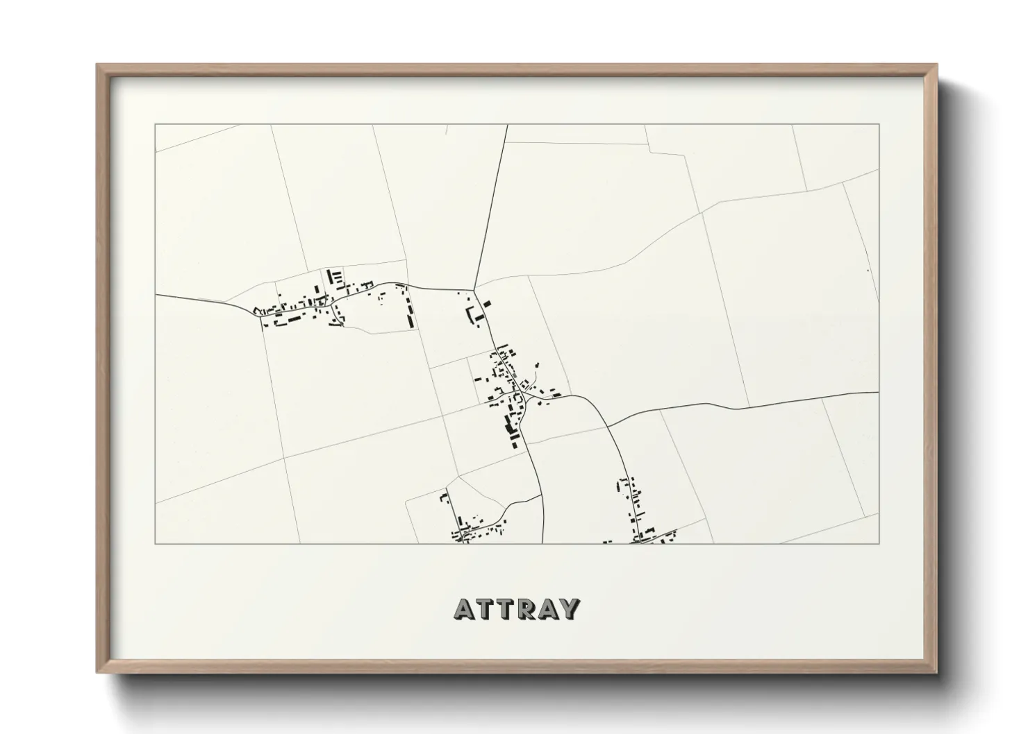 Une affiche de carte sur Attray