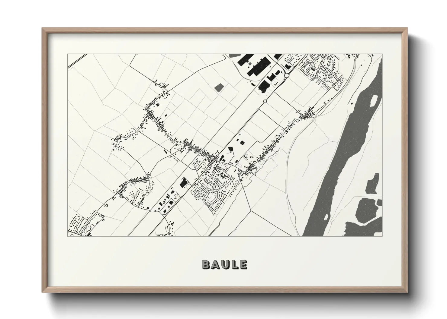 Une affiche de carte sur Baule