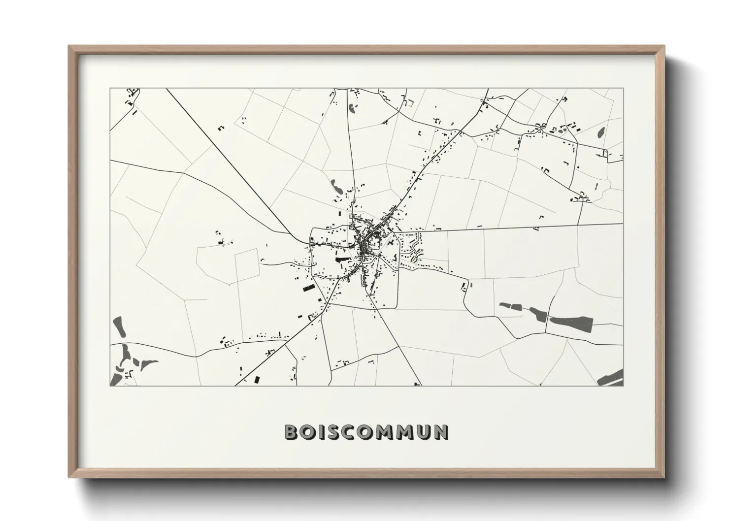 Une affiche de carte sur Boiscommun