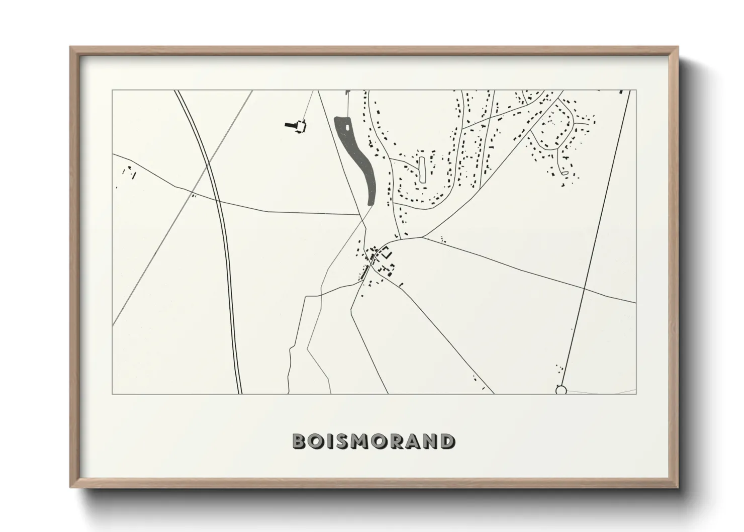 Une affiche de carte sur Boismorand
