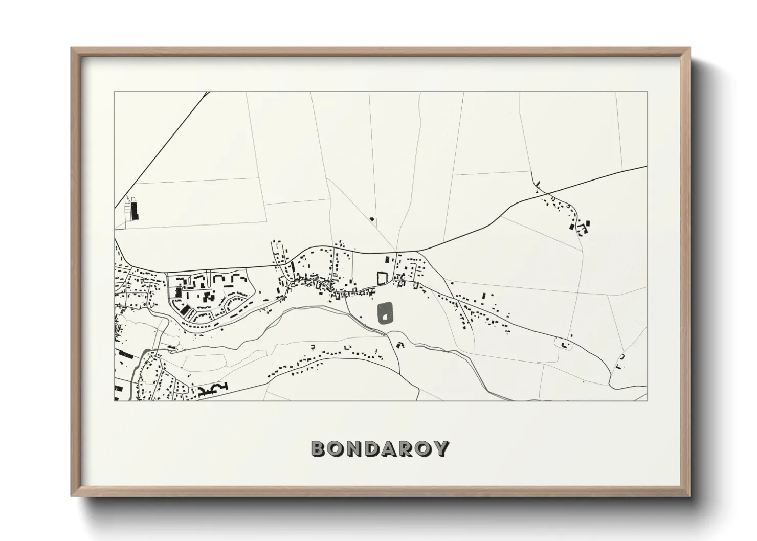 Une affiche de carte sur Bondaroy